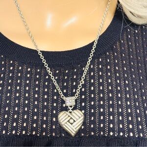 Brighton Sonora Heart Silver Heart Pendant Necklace